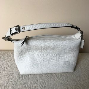 White leather Coach purse